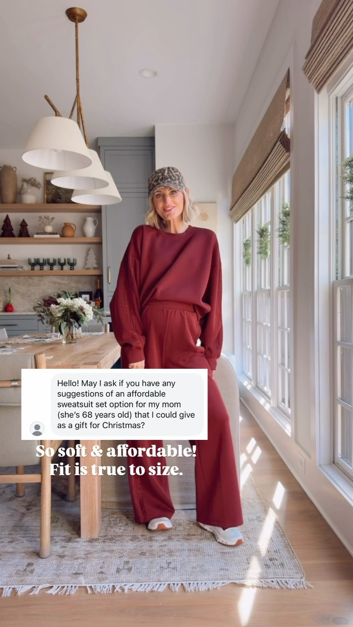 This matching set is an affordable option for any woman on your list! Perfect for holiday travels! Wearing M. 

Loverly Grey, Target find, Target fashion, matching set, travel outfit ideas, gift guide, gift ideas, loungewear, lounge set

#LTKGiftGuide #LTKHoliday #LTKFindsUnder50