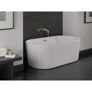 Montour 60 in. x 30 in Soaking Bathtub with Center Drain in White | The Home Depot