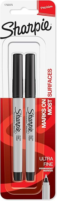 Sharpie 37161PP Permanent Markers, Ultra Fine Point, Black, 2 Count | Amazon (US)