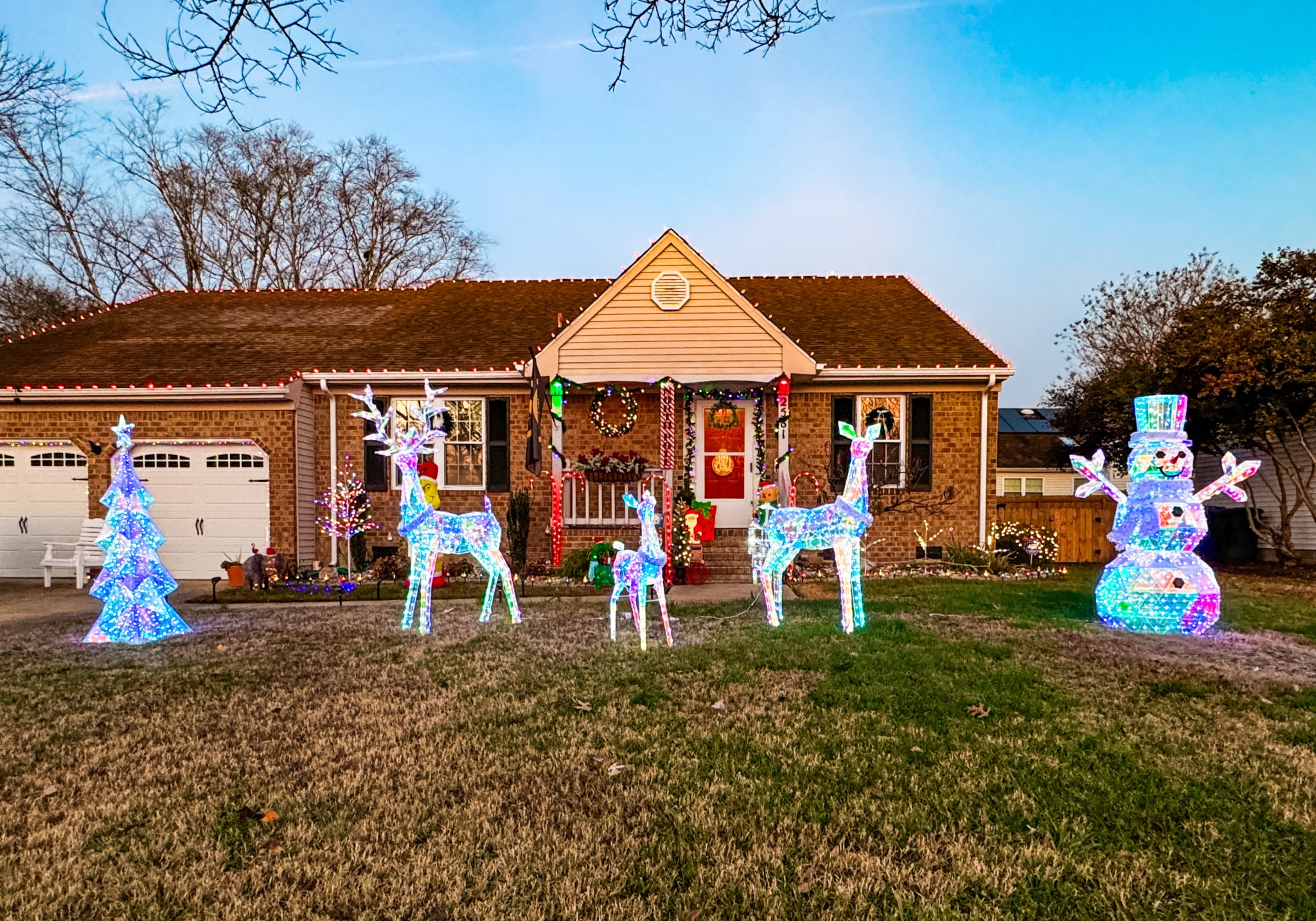 Prismatic Christmas Outdoor Santa Snowman & Christmas tree 

#LTKhome 

#LTKSeasonal #LTKHoliday