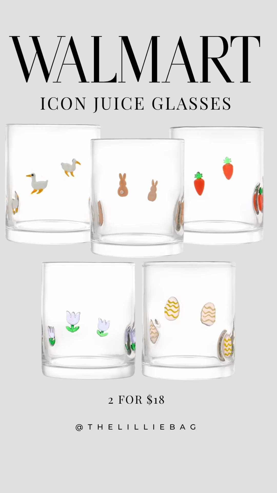 New icon juice glasses from Walmart! 2 for $18, 5 new prints!🤍

Walmart finds. Easter. Spring. Home  

#LTKSeasonal #LTKHome