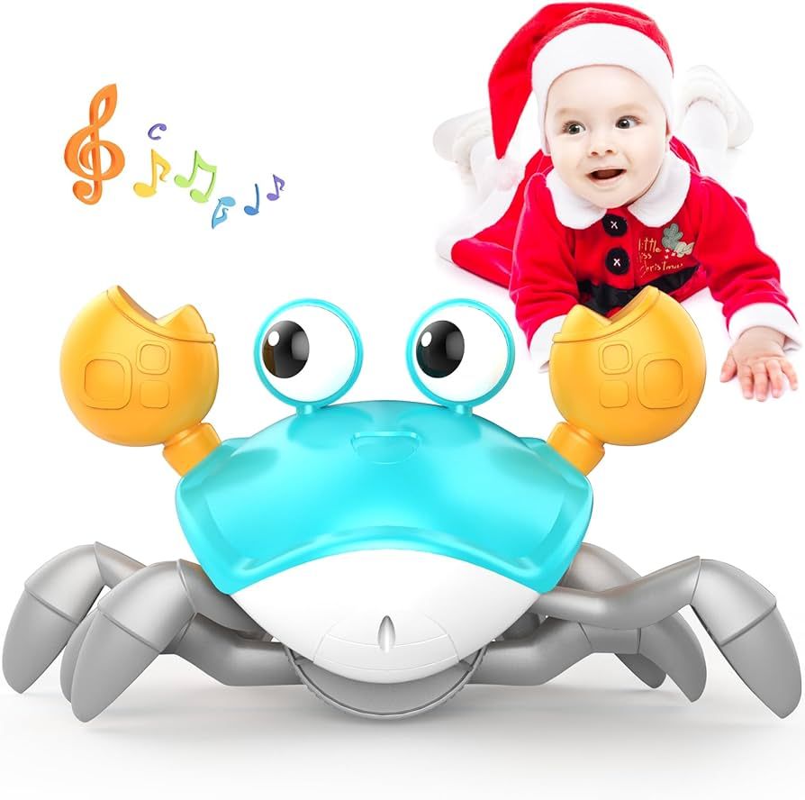 Yeaye Crawling Crab Baby Toys Infant - Tummy Time Toy Gifts for 3 4 5 6 7 8 9 10 11 12 Boy Girl w... | Amazon (US)