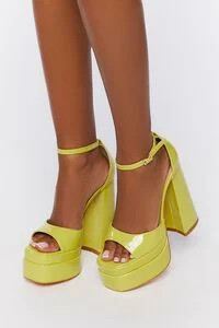 Faux Patent Leather Platform Heels | Forever 21 (US)