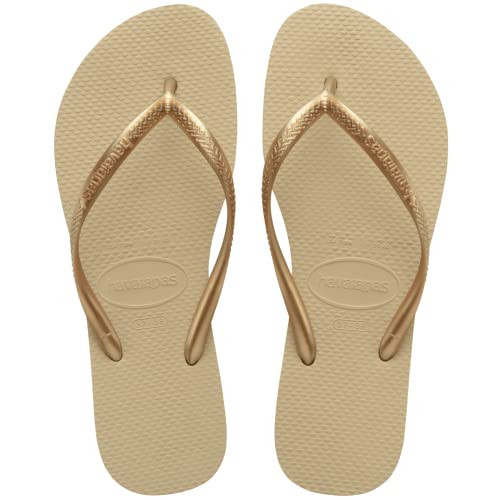 Havaianas Women's Flip Flop Sandals, Gold (Sandgrey/Lightgolden 2719), 1/2 UK (35/36 EU (33/34 BR) | Amazon (US)
