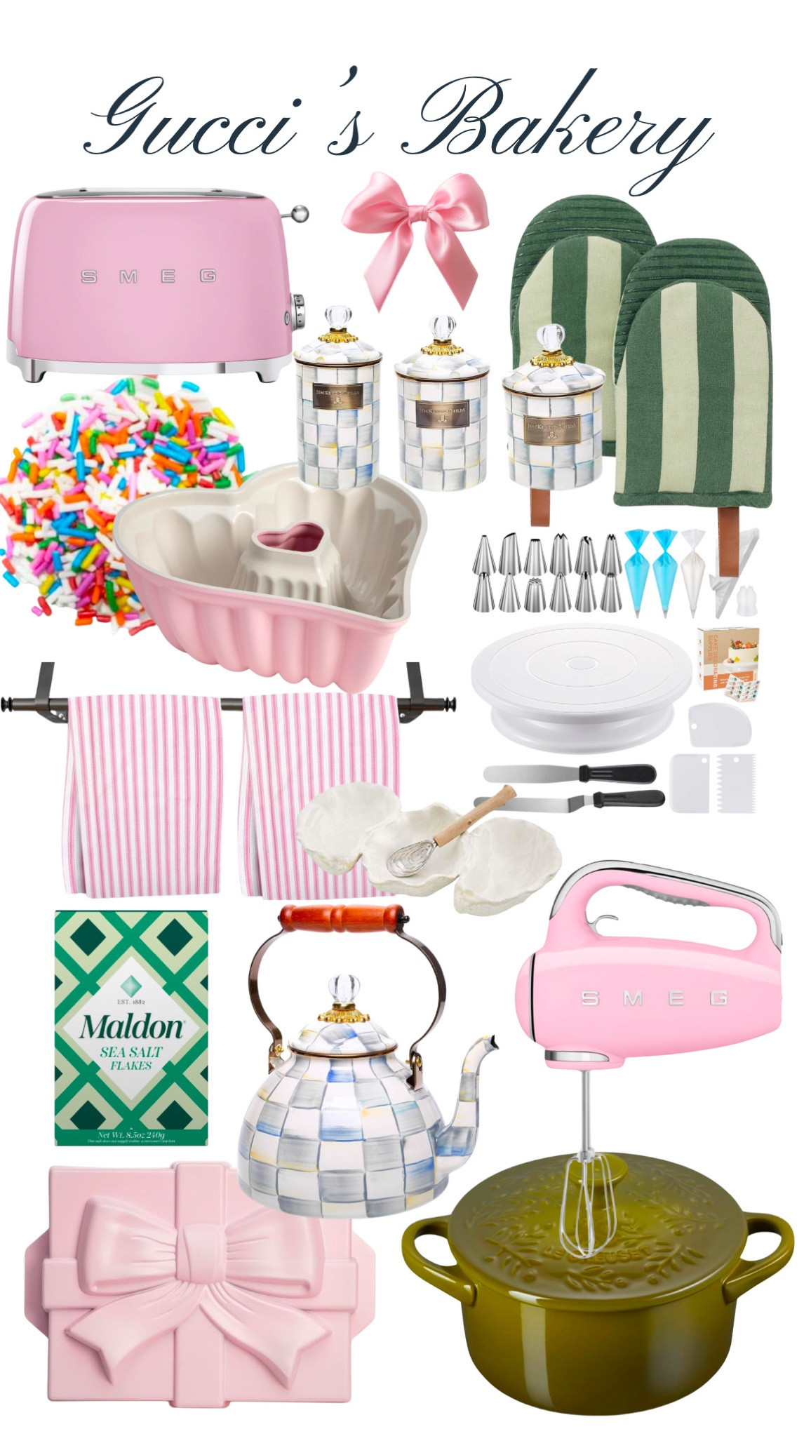 gucci’s bakery favorites🎀🧁

Kitchen, bakery, baking, cake making, cake decorating 

#LTKHome