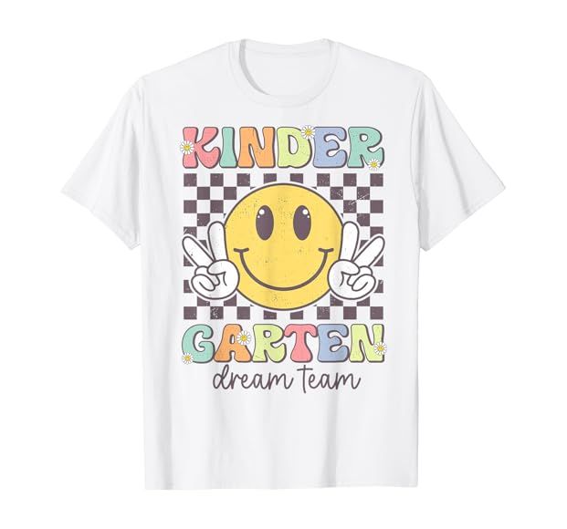 Kindergarten Dream Team Smile Back To School Teachers Kids T-Shirt | Amazon (US)