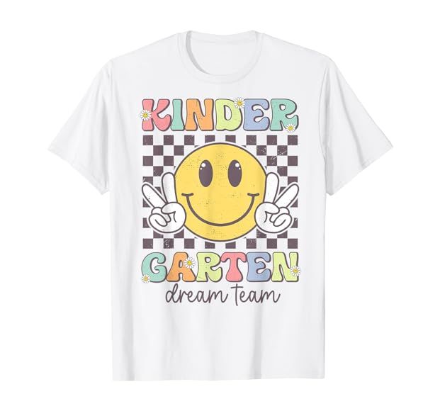 Kindergarten Dream Team Smile Back To School Teachers Kids T-Shirt | Amazon (US)