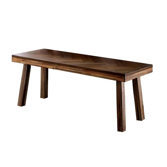 Benjara BM206272 18 x 45 x 16 in. Rectangular Shape Wooden Dining Bench with Smooth Top, Brown | Walmart (US)