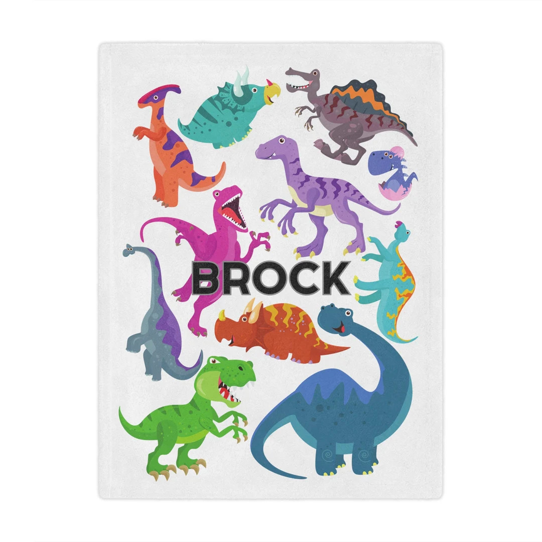 Dinosaur Blanket Personalized Dinosaur Blanket Dinosaur - Etsy | Etsy (US)
