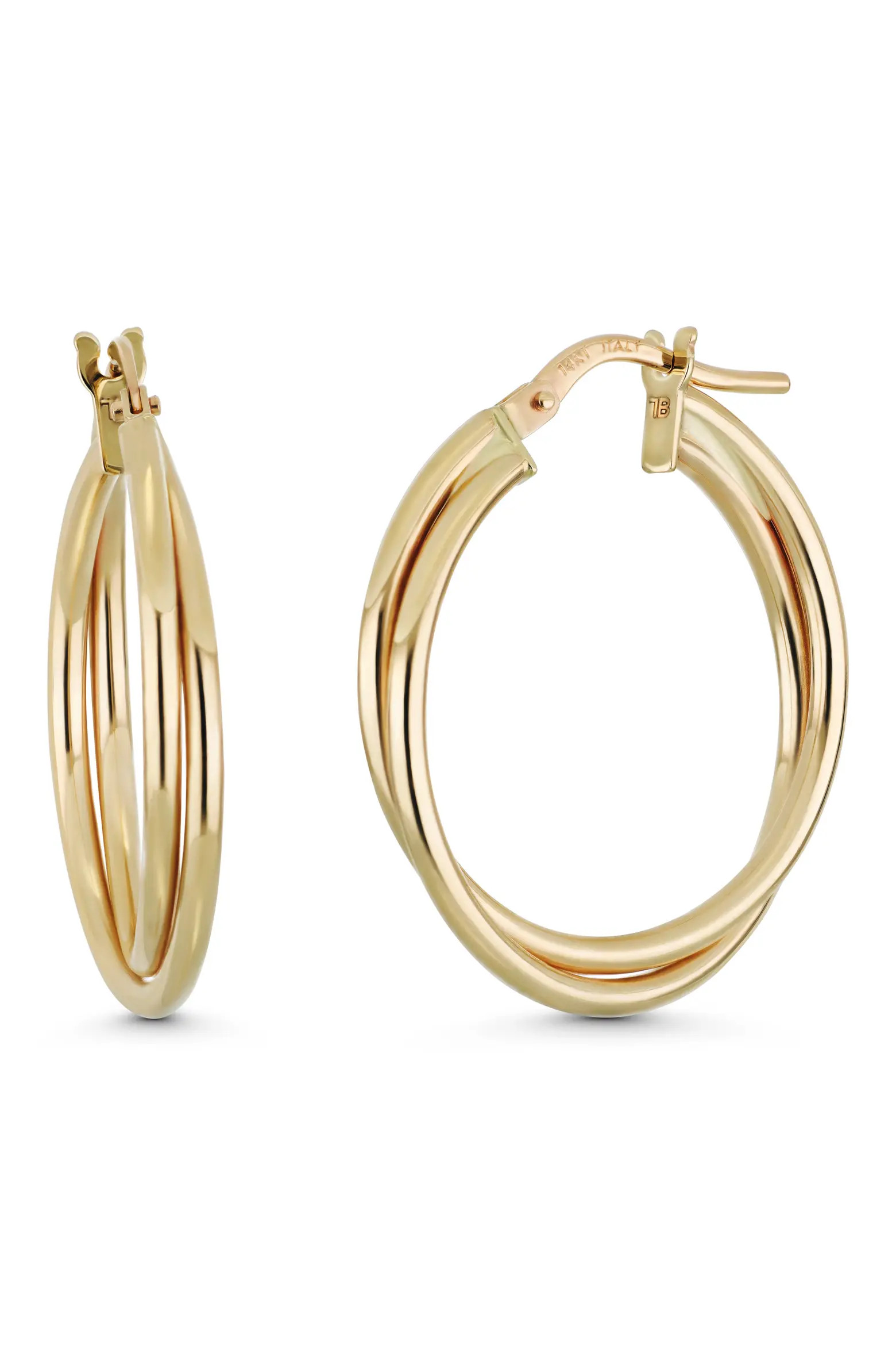 14K Gold Twisted Hoop Earrings (Online Trunk Show) (Women) | Nordstrom | Nordstrom