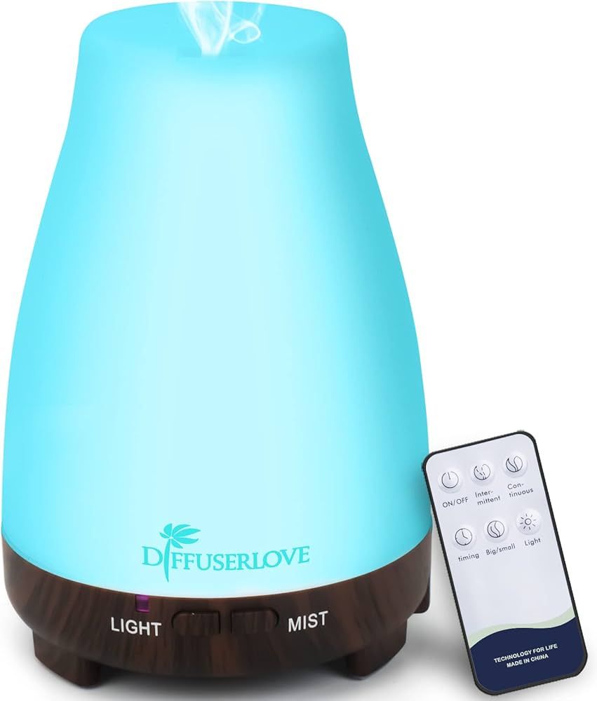 Diffuserlove Essential Oil Diffusers 200ML Remote Control Diffuser Mist Humidifiers BPA-Free Arom... | Amazon (US)