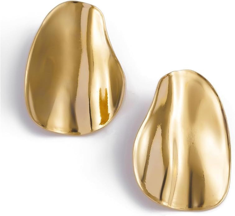 Exaggerated Chunky Teardrop Earrings for Women, Personalized Minimalist Geometric Statement Earri... | Amazon (US)