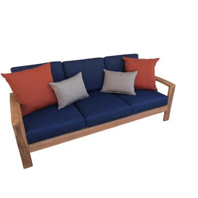 1 Pc Sofa Set: Sofa With Cushions in Sunbrella Fabric #5439 Canvas Navy-33" H x 80" W x 34" D | Wayfair North America