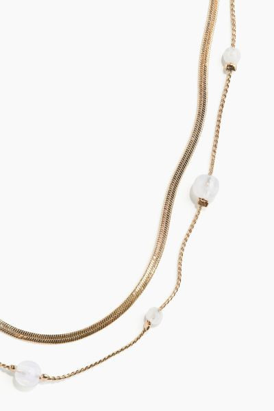 Double-strand Necklace - Gold-colored - Ladies | H&M US | H&M (US + CA)