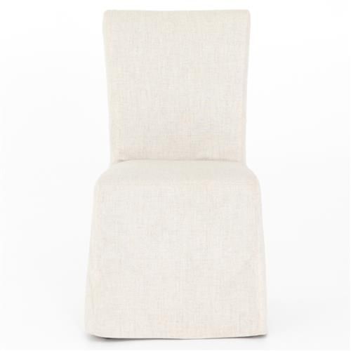 Vannie Modern Classic White Performance Slip Covered Dining Chair | Kathy Kuo Home