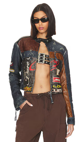 Daytona Zip Off Sleeve Moto Jacket in Mutli | Revolve Clothing (Global)