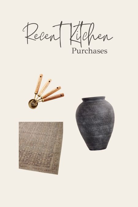 My favorite recent kitchen links 🧡 stoneware black vase, vintage rug & the perfect gold measuring spoons 

#LTKhome #LTKSeasonal #LTKHoliday