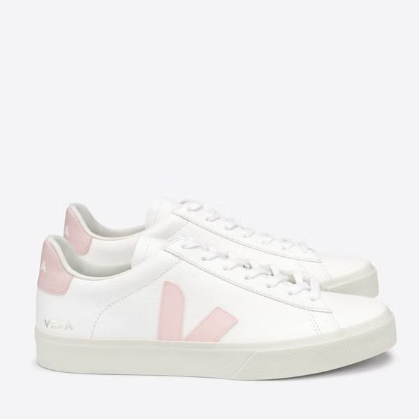 Veja Women's Campo Chrome Free Leather Trainers - Extra White/Petale | Allsole (Global)