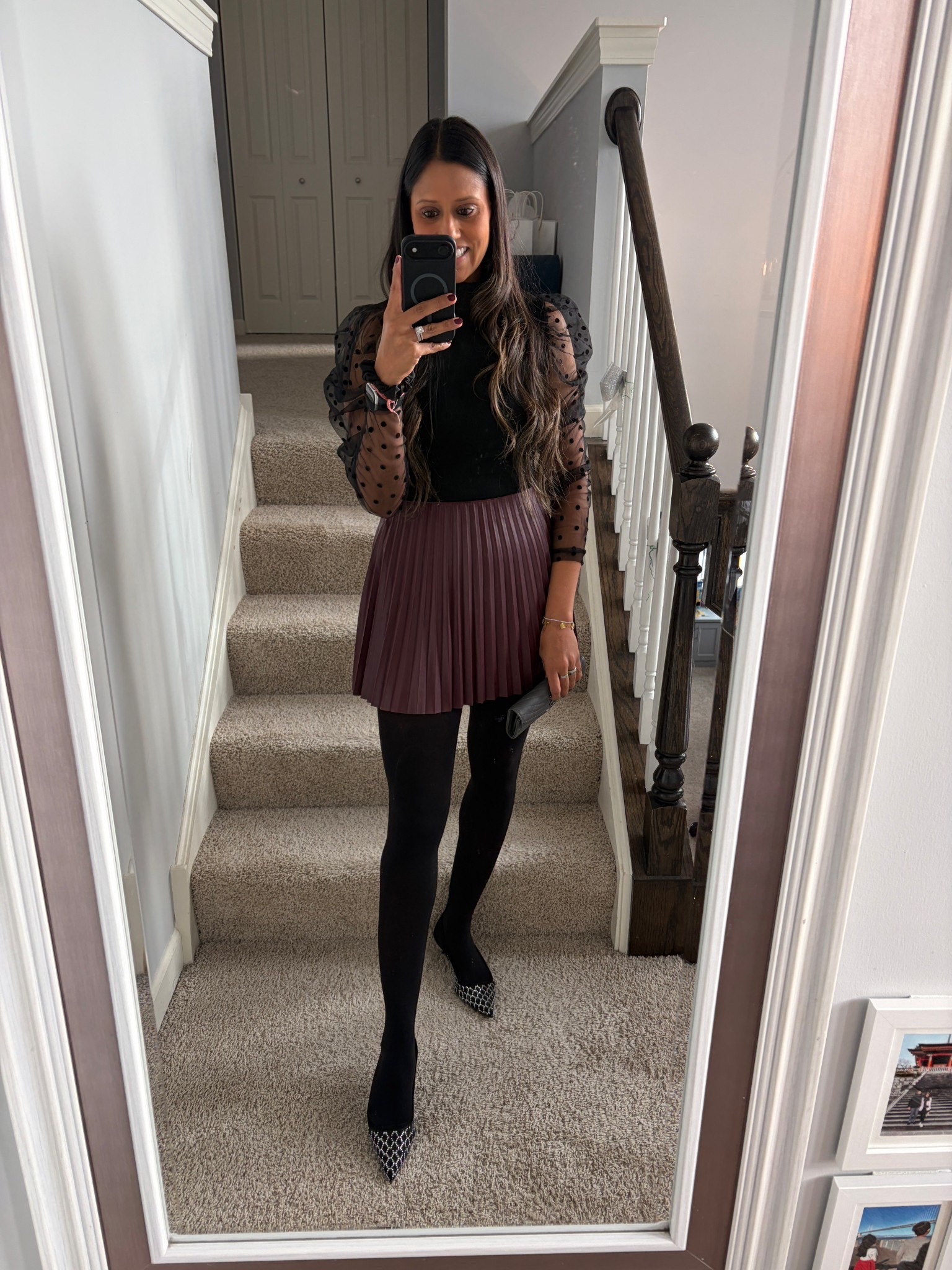 Obsessed with all things burgundy this season! This skirt is amazing and need those thermal tights for this weather!

#LTKFindsUnder50 #LTKSeasonal #LTKHoliday