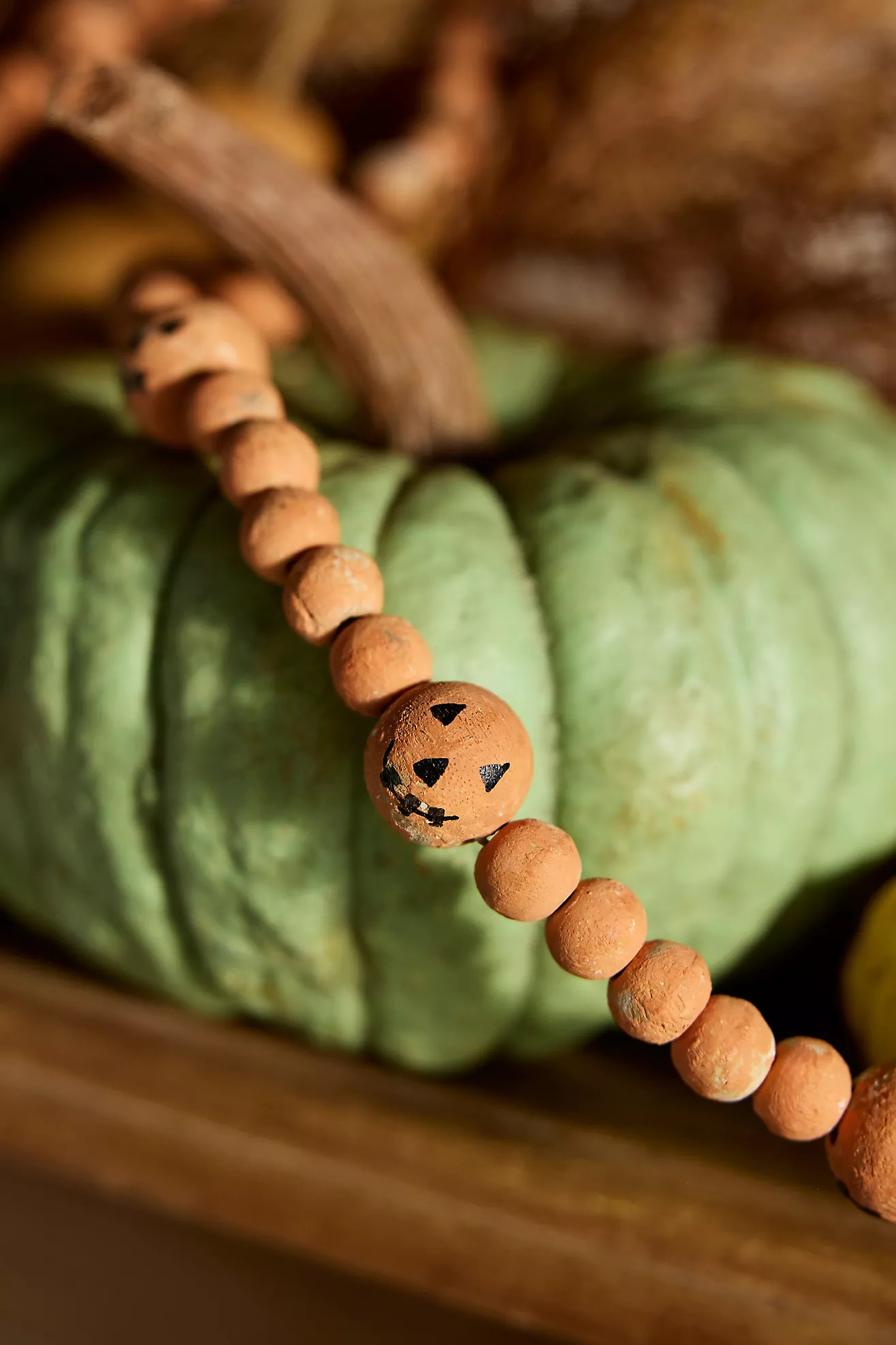 Wooden Pumpkin Garland | Anthropologie (US)