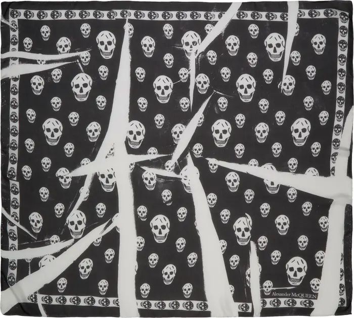 Alexander McQueen Slash Skull Print Silk Scarf | Nordstrom | Nordstrom