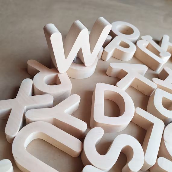 Montessori Alphabet Wooden Magnetic Alphabet Letters Abc - Etsy | Etsy (US)