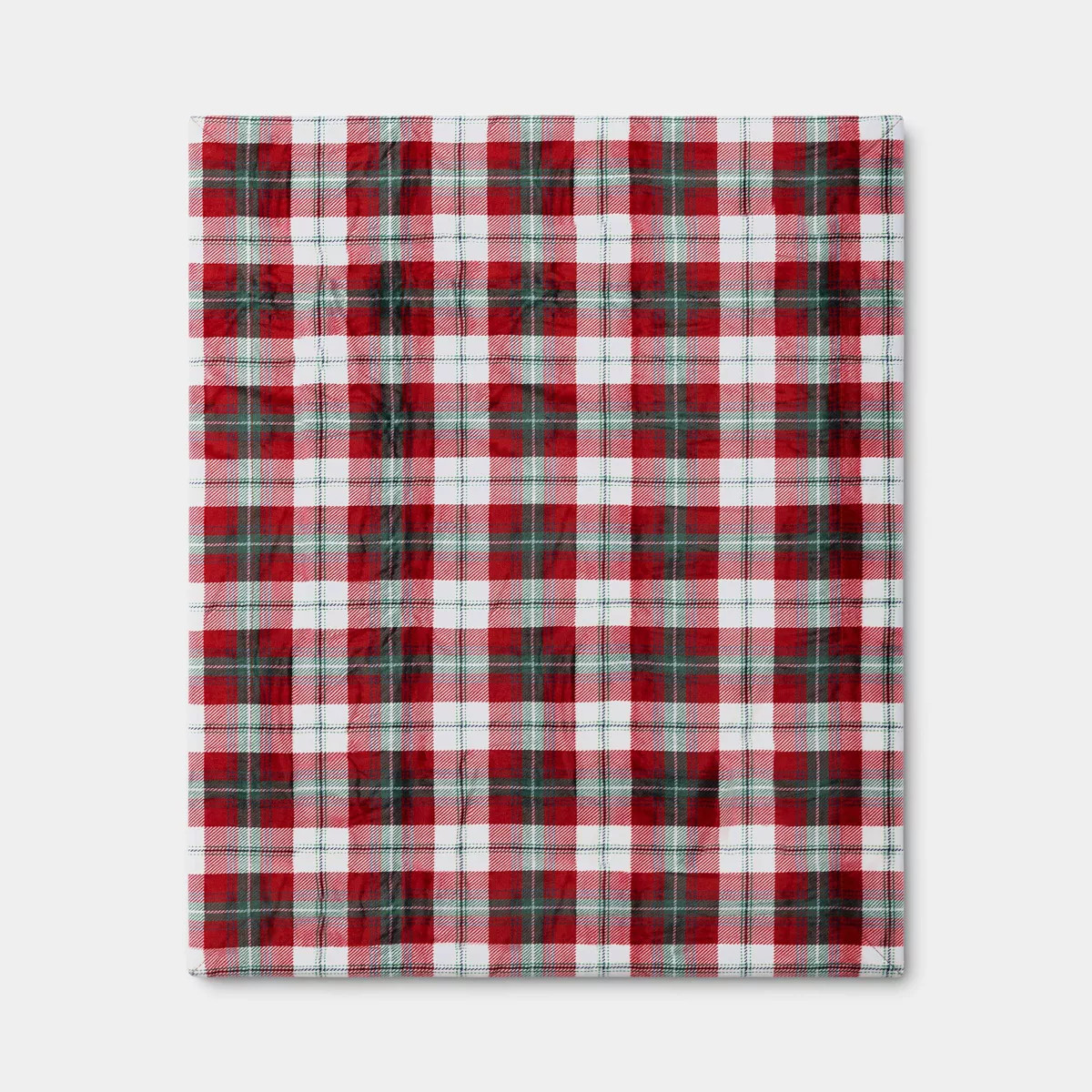 Plaid Plush Throw Blanket with Faux Shearling Reverse - Threshold™ | Target