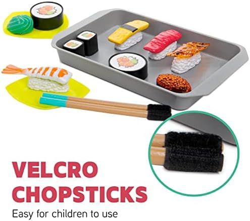 Toy Chef Complete Sushi Restaurant Pretend Play Set, Children’s Pretend Food and Chopsticks, Play Ki | Amazon (US)