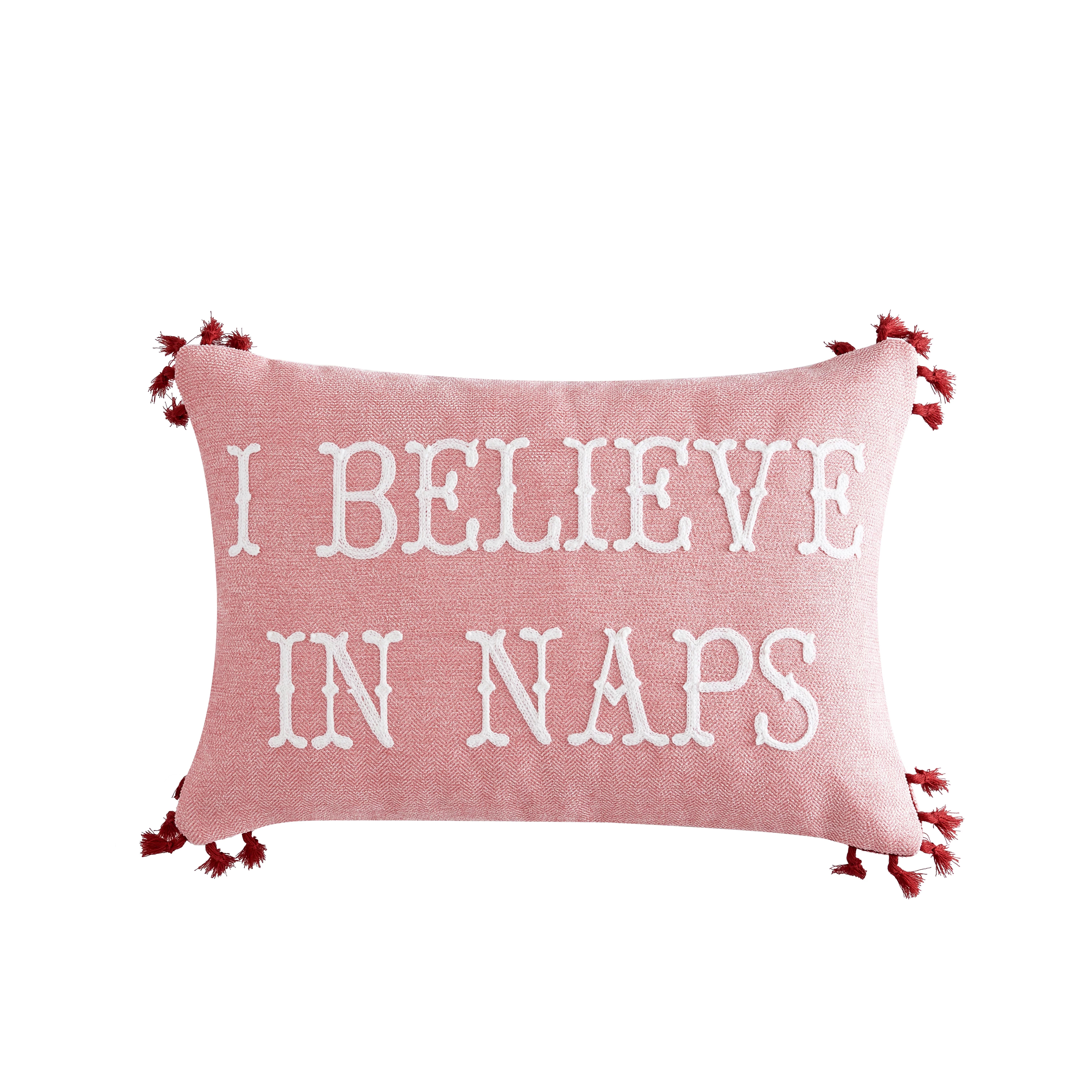Naps Decorative Throw Pillow, Oblong, 12" x 18", Blush, 1 Piece | Walmart (US)