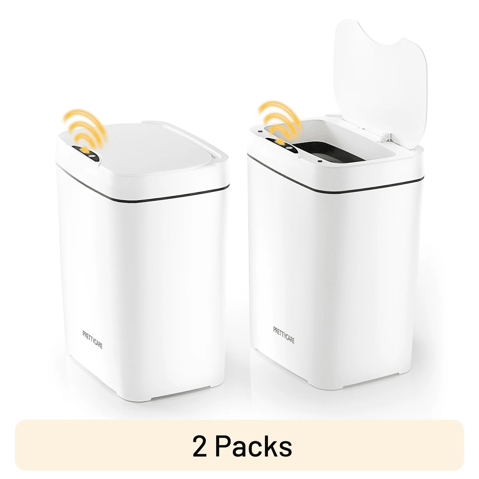 PrettyCare 2 Pcs Smart Automatic Touchless Trash Can with Lid,3.6 Gallon Slim Garbage Bin Waste B... | Walmart (US)