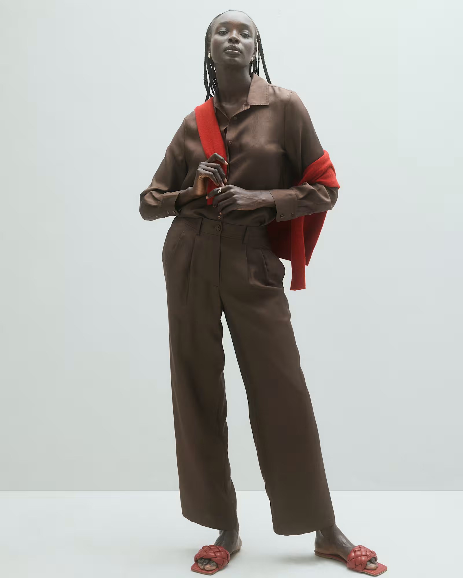 100% Silk Twill Trouser | Quince