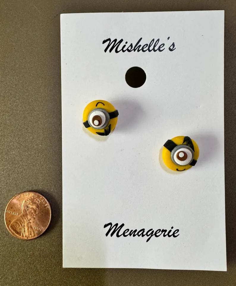 Minion Stud Earrings | Etsy (Global)