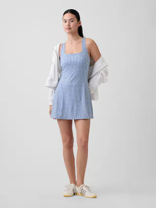 GapFit Studio Recycled Squareneck Mini Dress | Gap Factory