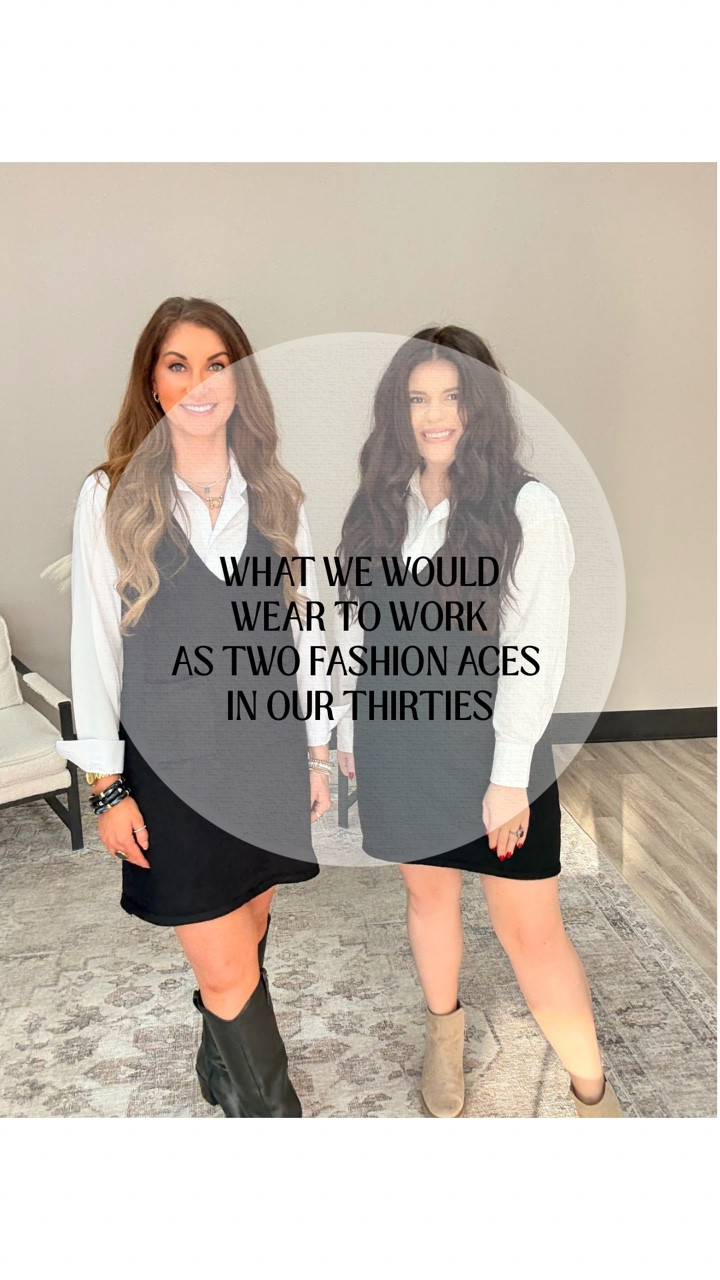 What we would wear to work as fashion aces in our thirties🖤☕️ tag a friend who needs this outfit 
you can find the outfit links on our LTK or by leaving a comment below 


#duofashion #sizeinclusive #workwear #styletip #discoverunder10k #womensfashion #sizecomparison 

#LTKStyleTip #LTKFindsUnder50 #LTKMidsize