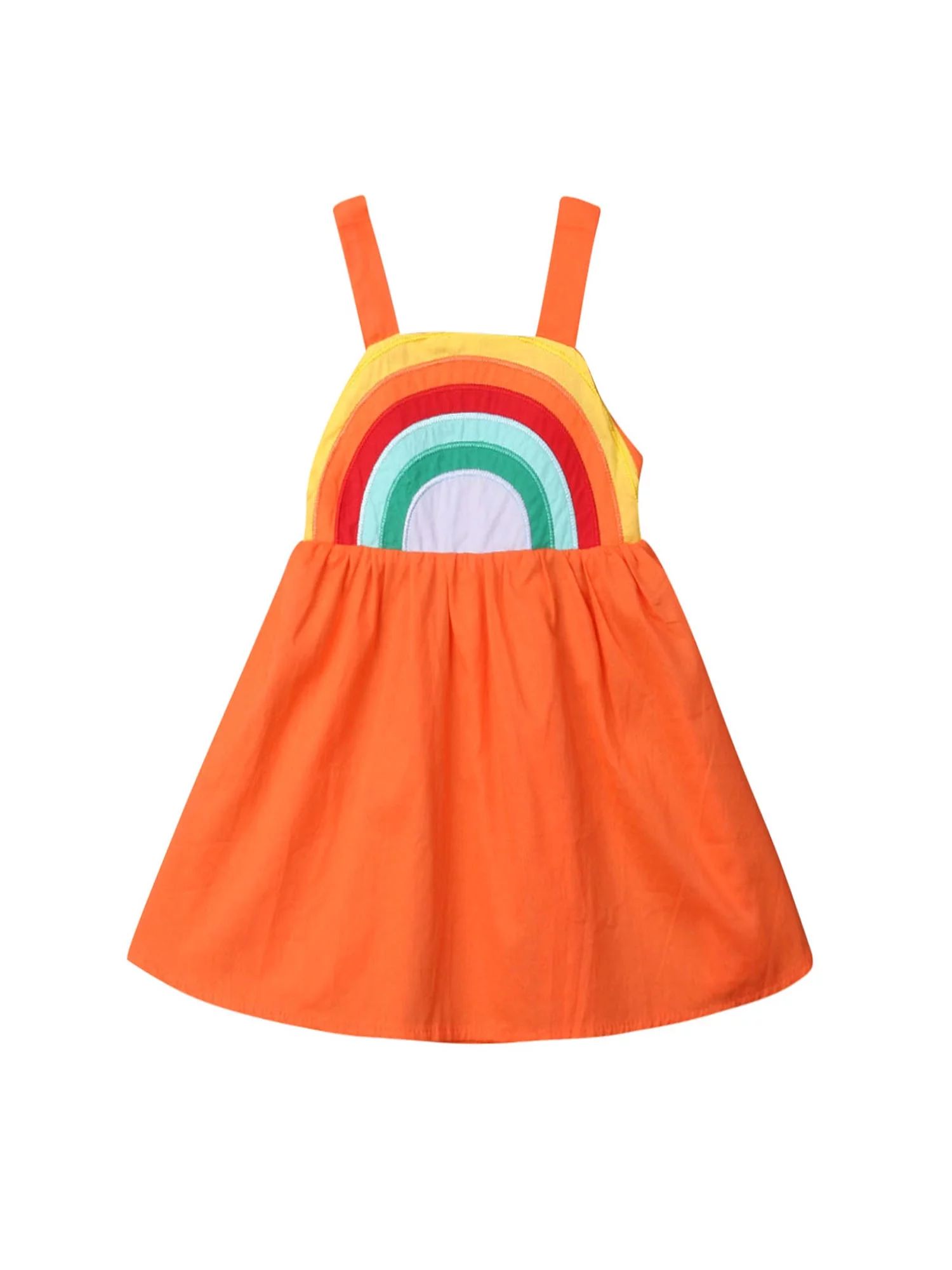 Summer Toddler Kids Baby Girls Clothes Sleeveless Rainbow Dress Sundress 1-5Y | Walmart (US)