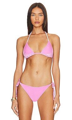 Solid & Striped Iris Bikini Top in Carnation Pink from Revolve.com | Revolve Clothing (Global)