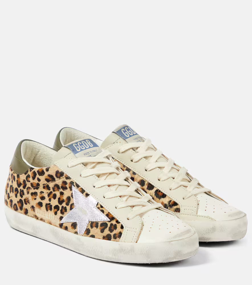 Golden Goose Super-Star leopard-print leather sneakers | Mytheresa (US/CA)