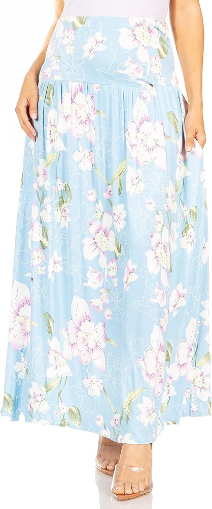 Maxi Skirts for Women Ankle Length Skirt Casual Long Skirt High Waisted Maxi Skirt Reg and Plus S... | Amazon (US)