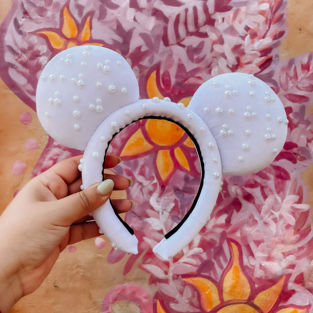 White Padded Pearl Ears | Etsy (US)