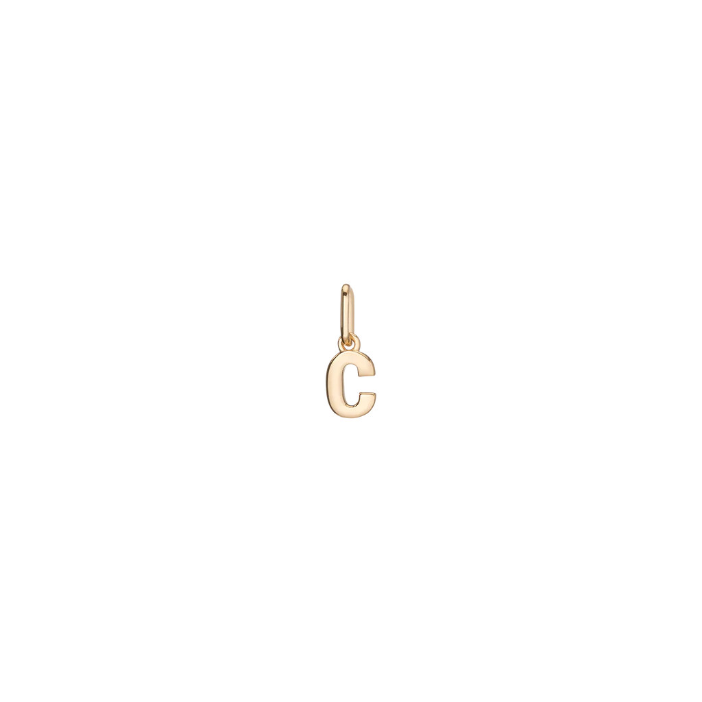 Bold Gold Letter Pendant Small | AUrate New York