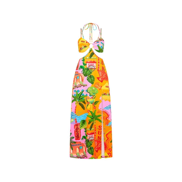 Beaded Cut Out Maxi Dress - Sunlit Spritz | Kulani Kinis US
