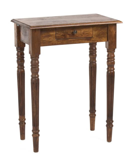 24x31x14 Solid Wood Turned Leg Writing Desk | TJ Maxx