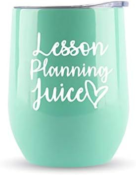 Teacher Gifts Lesson Planning Juice - Tumbler/Mug for Wine, Coffee with Lid- Funny Gifts for Prof... | Amazon (US)