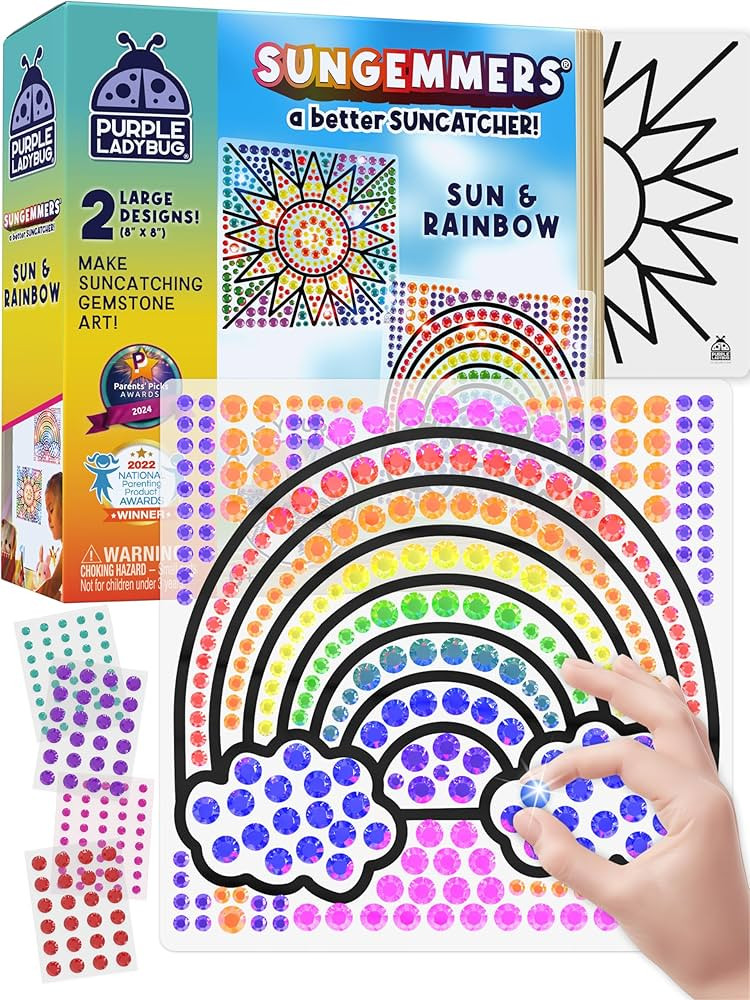 SUNGEMMERS Window Gem Art Suncatcher Kits - Stocking Stuffers for Kids 8-12 6-8, Fun Christmas Gi... | Amazon (US)