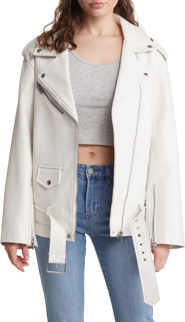 Boyfriend Faux Leather Moto Jacket | Nordstrom
