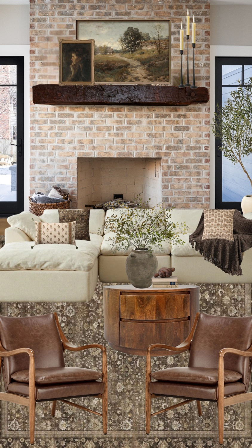 I love a cozy warm neutral living room, this kind of space always feels so inviting to me.

I’m always drawn to rooms that layer soft neutral upholstery with warm wood tones and a few pieces that feel a little collected over time. 

Things like leather chairs, landscape artwork, woven textures, and patterned pillows add just enough depth to keep a neutral room from feeling flat.

It’s such a simple mix, but it’s one that makes a living room feel comfortable and lived in while still keeping that calm, timeless look.

Save this for when you're gathering ideas for a cozy living room, and follow along for more cozy home design and styling ideas.

#LTKHome