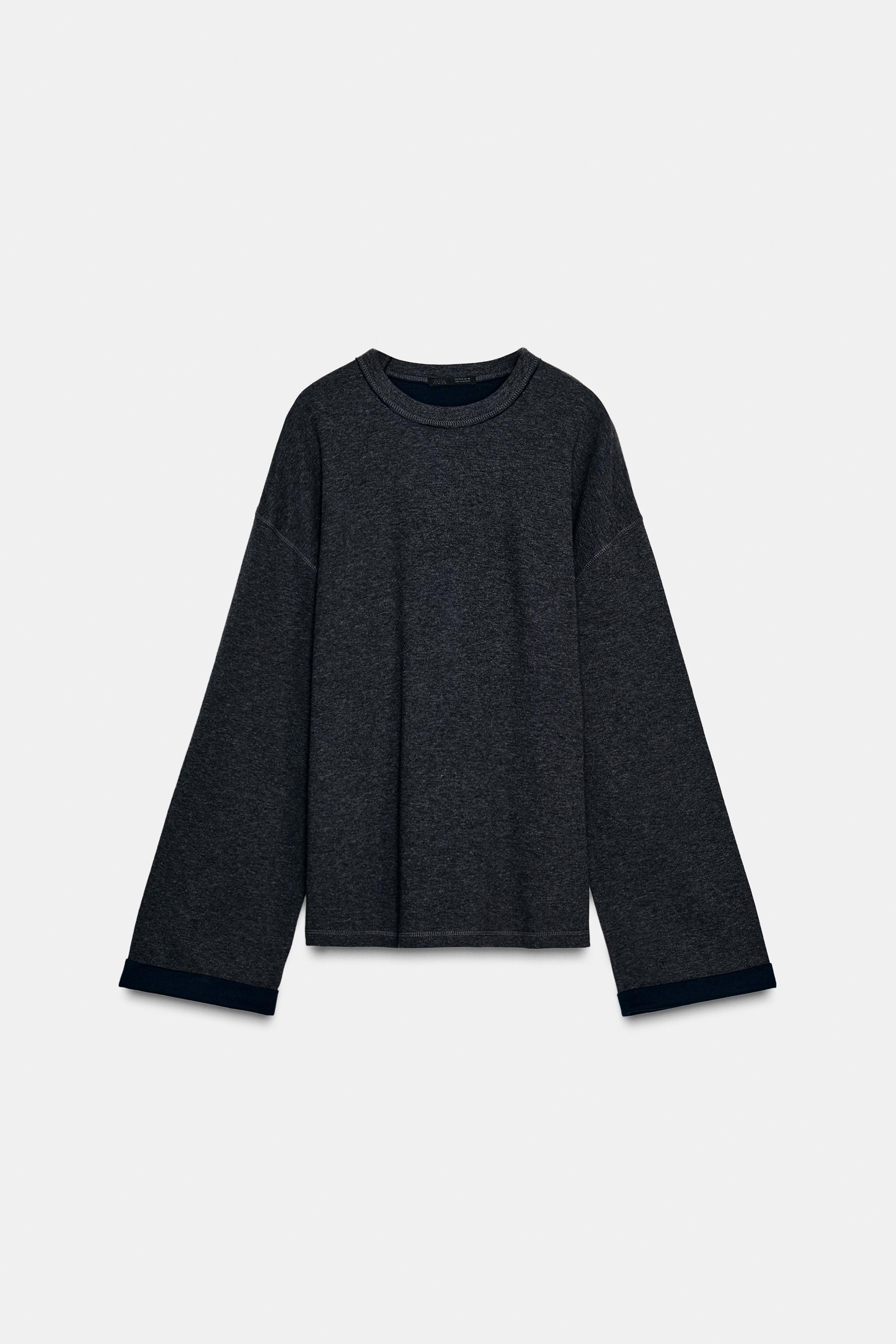 OVERSIZED LONG SLEEVE T-SHIRT | Zara UK