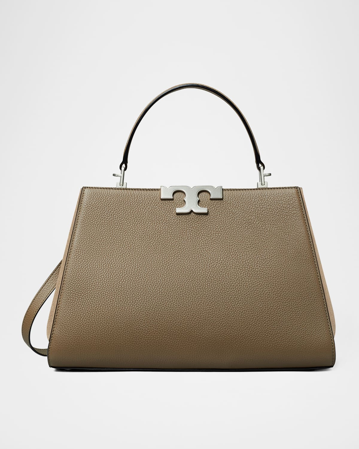 Eleanor Pebbled Leather Satchel Bag | Neiman Marcus