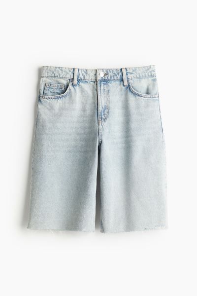 Bermuda Regular Denim Shorts - Pale denim blue - Ladies | H&M US | H&M (US + CA)