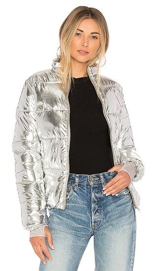 Lovers + Friends x REVOLVE Edelweiss Puffer in Silver | Revolve Clothing (Global)